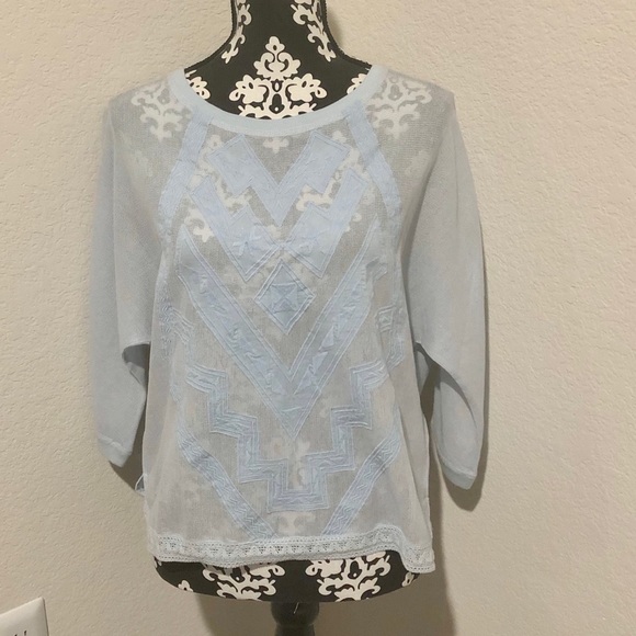 Anthropologie Tops - Anthro Meadow Rue sheer top NWOT